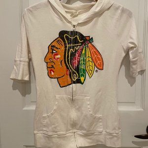 Blackhawks 1/2 Sleeve Women's Zipup L